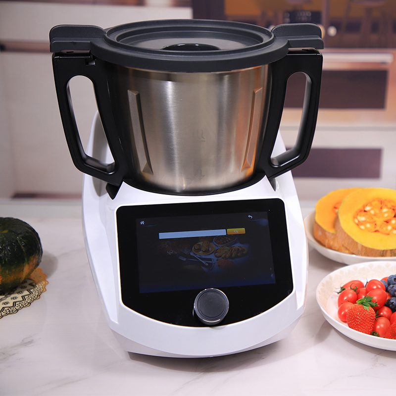 Household professional high end smart food proceesor blender electric with colored screen thermo food mixer