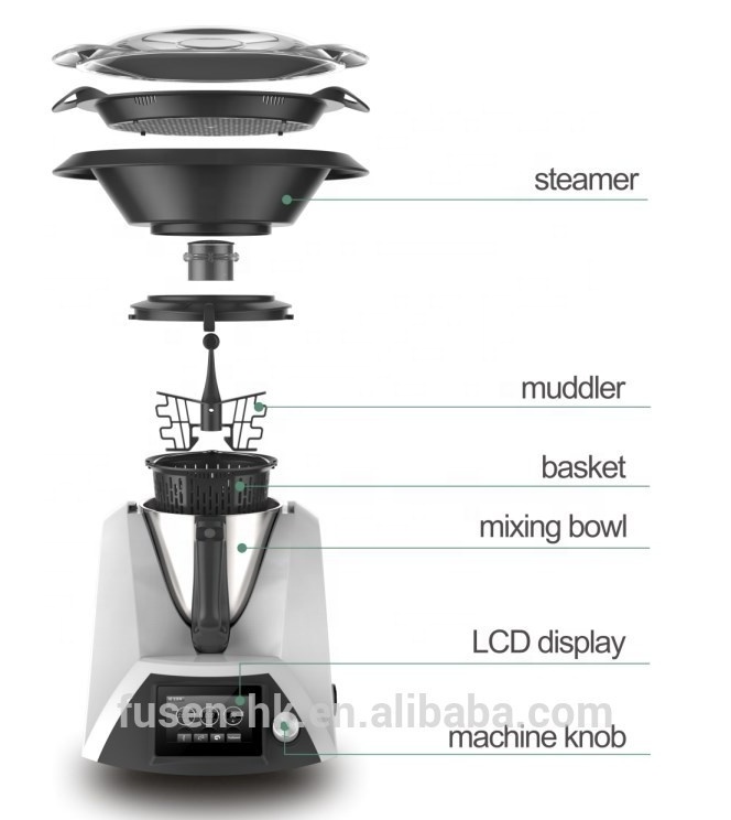 Commercial Universal Multi kitchen Purpose Knead Dough Blender Food Processor with Steam Scale Juicer Functions