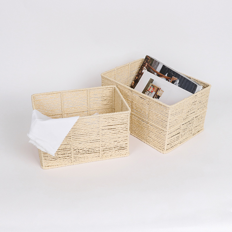 Wholesale picnic basket under shelf storage basket hand other storage boxes&bins paper rope basket