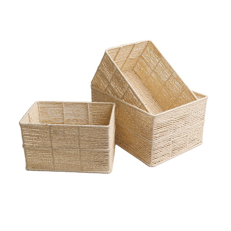 Wholesale picnic basket under shelf storage basket hand other storage boxes&bins paper rope basket