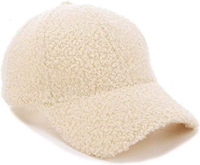 Best quality Fashion Fleece Faux Fur Baseball Cap Unisex Warm Winter Hats  wool fur baseball cap