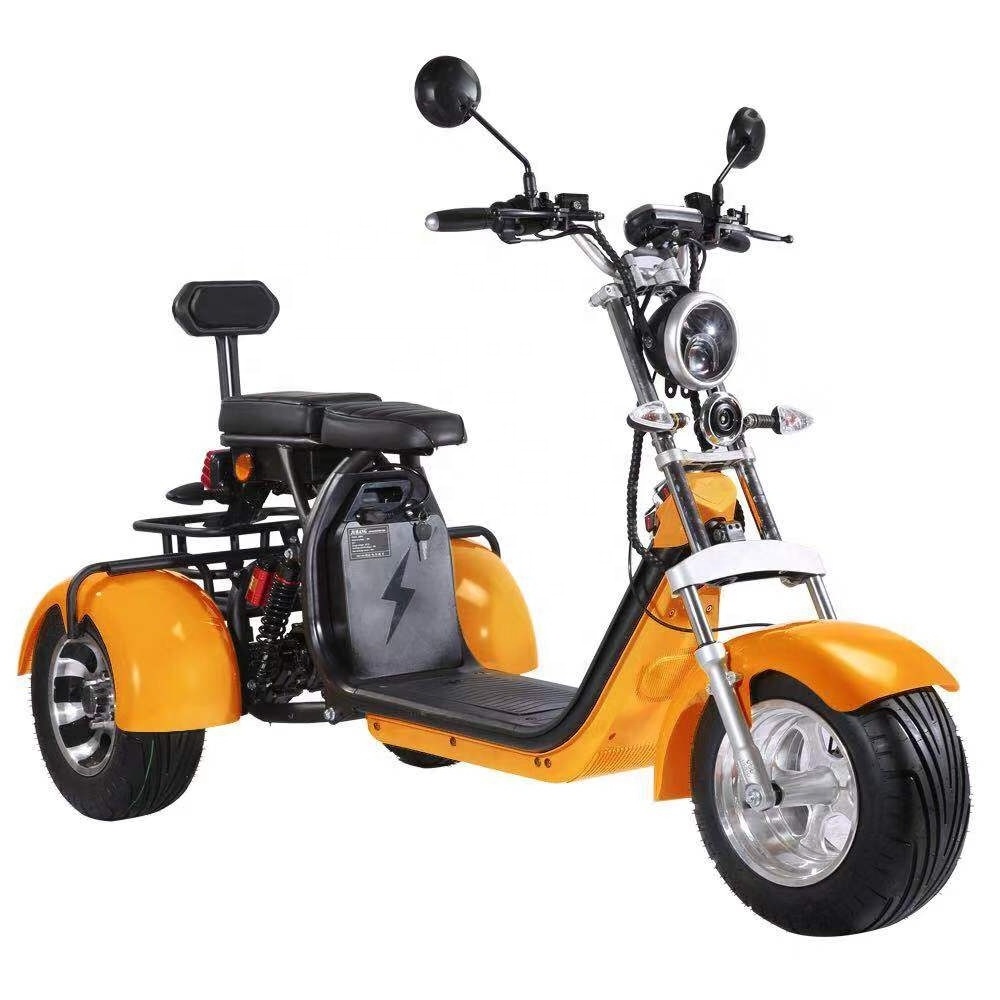 Best electric off road 3 wheel tricycle scooter adult motorcycle tricycles 3000w triciclo three wheels scooter 2000w citycoco