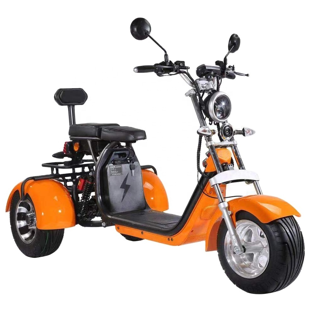 Best electric off road 3 wheel tricycle scooter adult motorcycle tricycles 3000w triciclo three wheels scooter 2000w citycoco