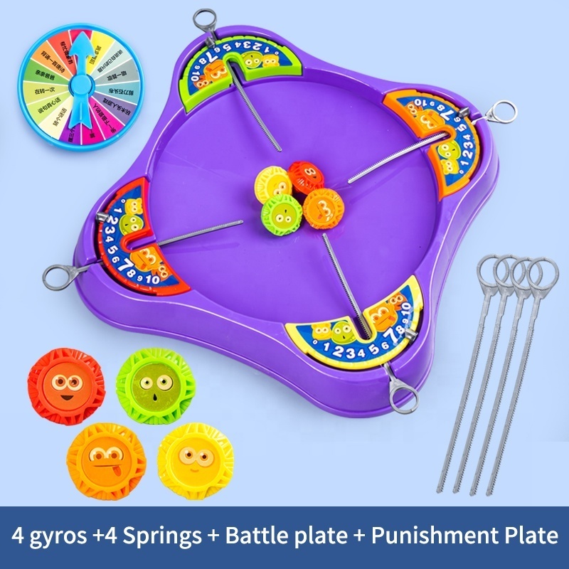 New style multiplayer battle plate Spinning Top metal gyro battle plate gaming desk kids games education toy spinning top table