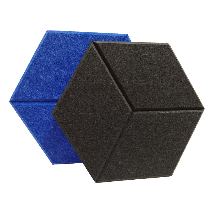 Hexagon Polyester Fiber Acoustic Panel Soundproof Wall Absorbing Panels Sound Insalution Acoustic Felt Panel