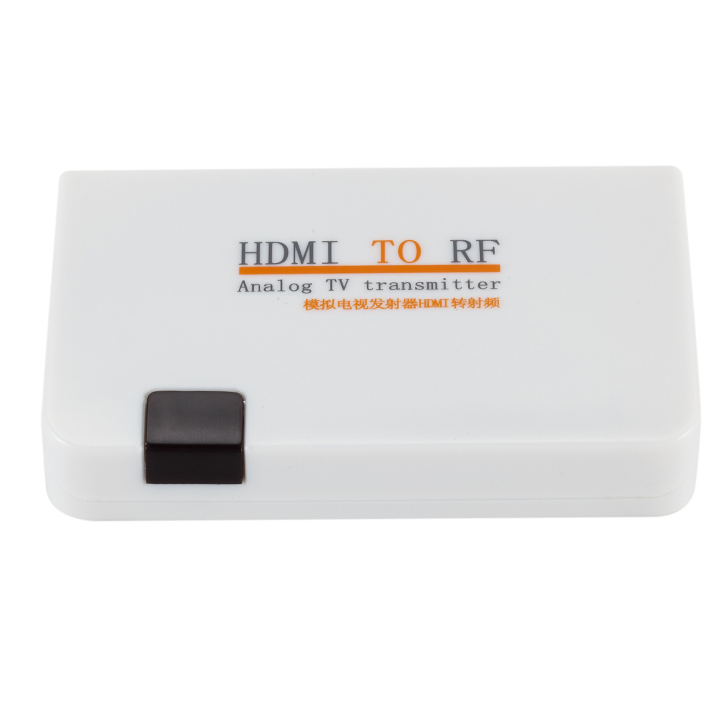 HD MI to RF Coaxial AV Converter Adapter Box Color Display TV Transmitter with 1-Year Warranty