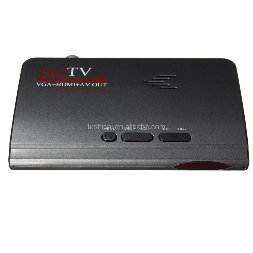 Mini FTA VGA DVB-T2 Set-Top Box 1080P Full HD TV Receiver for DVB-T2