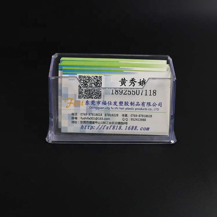 Wholesale injection molding business card holder desktop acrylic display frame