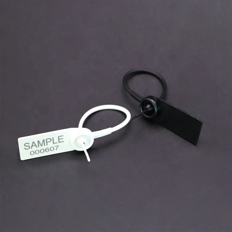 Plastic strip safety seal lock, customized logo printing disposable plastic safety lock