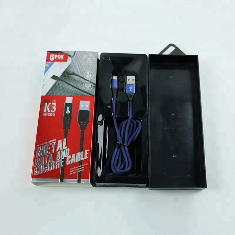 Custom Data Line Usb Cable Packaging Usb Cable Box Plastic Packaging Box ABS Hard Case of Plastic Packaging Recyclable Accept