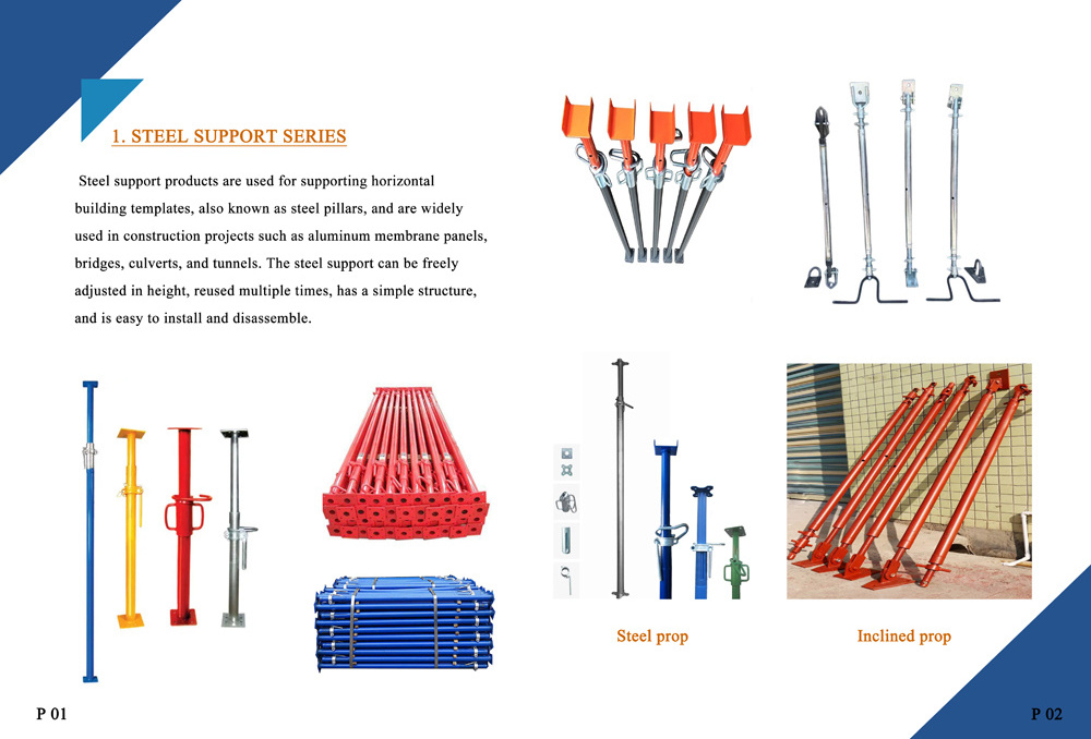 Steel prop Concrete formwork supporting  Q235 Galvanized adjustable Shoring post