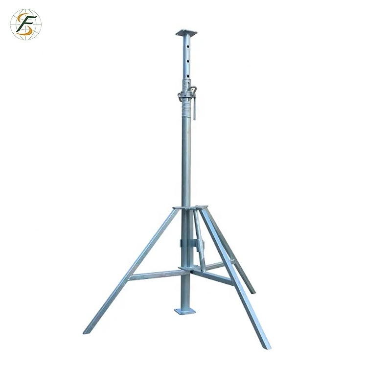 Metal building material galvanized steel prop with tripod and forkhead