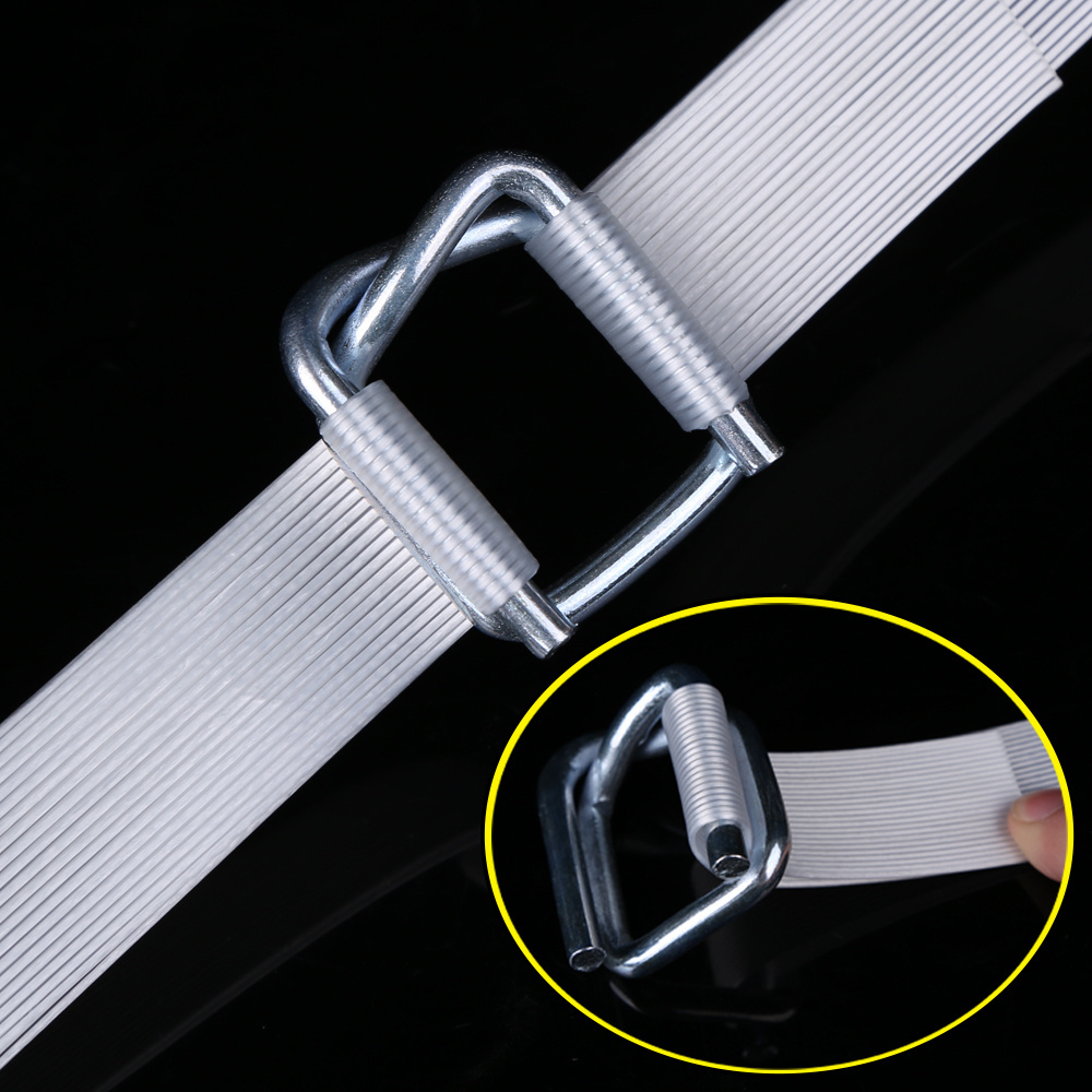 Composite Strapping Buckles 32mm Galvanized Coated Wire Buckle Cord Strap  PP PET Woven Straps Steel Wire Clips