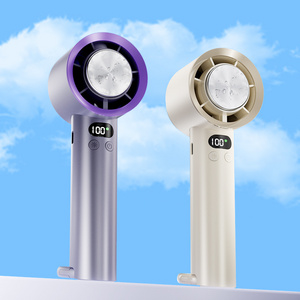 2024 New Refrigeration High Speed Cold Cooling Ice Compress Fan 100 Gear Endless Adjustment High Speed Handheld Fan With Logo