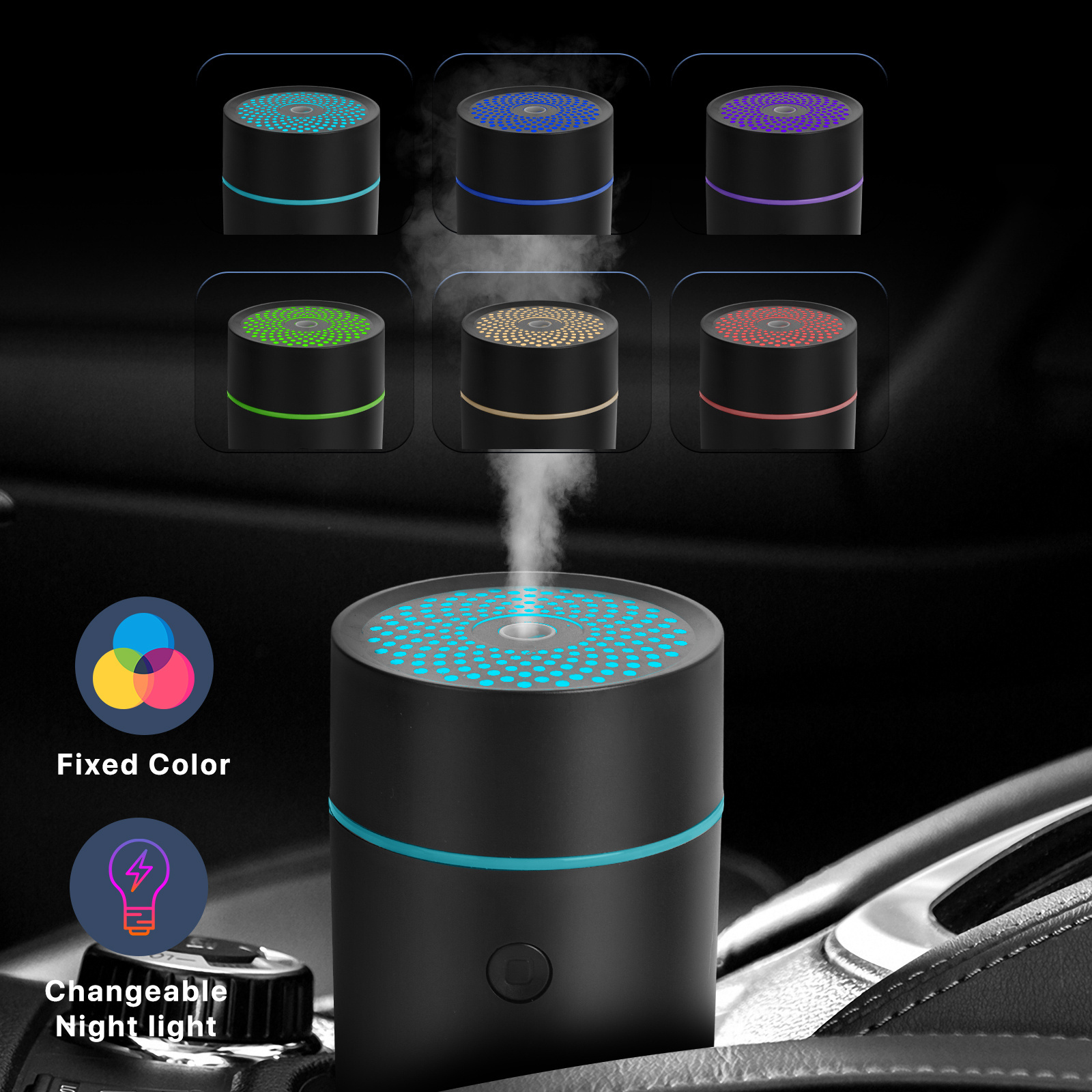 Wholesale Mini USB Portable Car Air Humidifier Scent Air Freshener Customized Room Home Car Essential Oil Aroma Diffuser