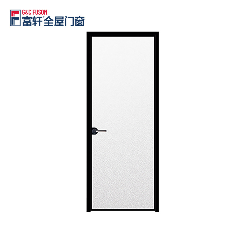 Fuson Modern Indoor Aluminium French Casement Swing Glass Door Internal Glass Walls Divider Interior Metal Framed French Doors