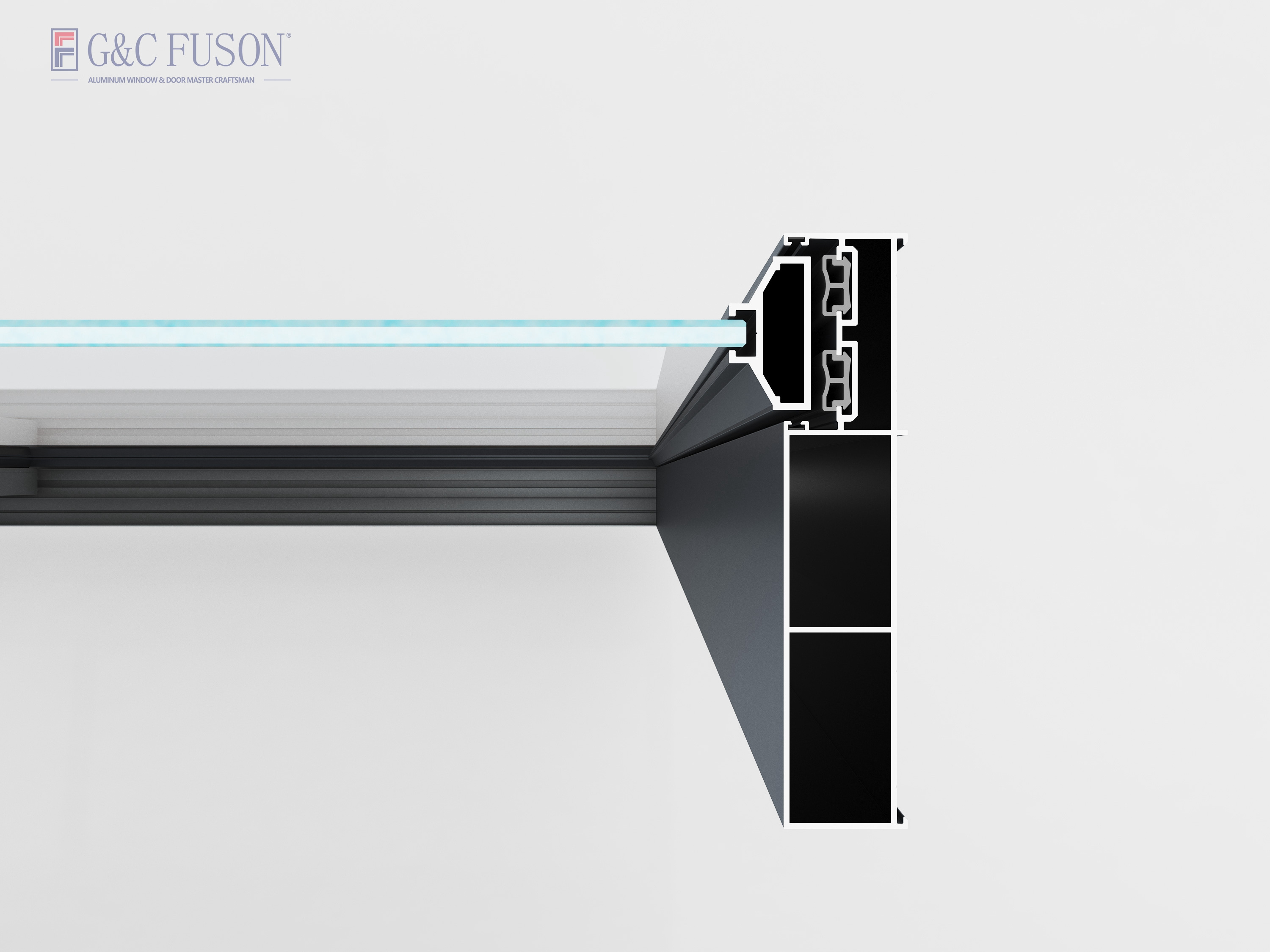 Fuson Exterior Conceal Stacking Sliding Patio Door Large Double Tempered Aluminumdoor Hidden Glass Pocket Slide Doors Inside