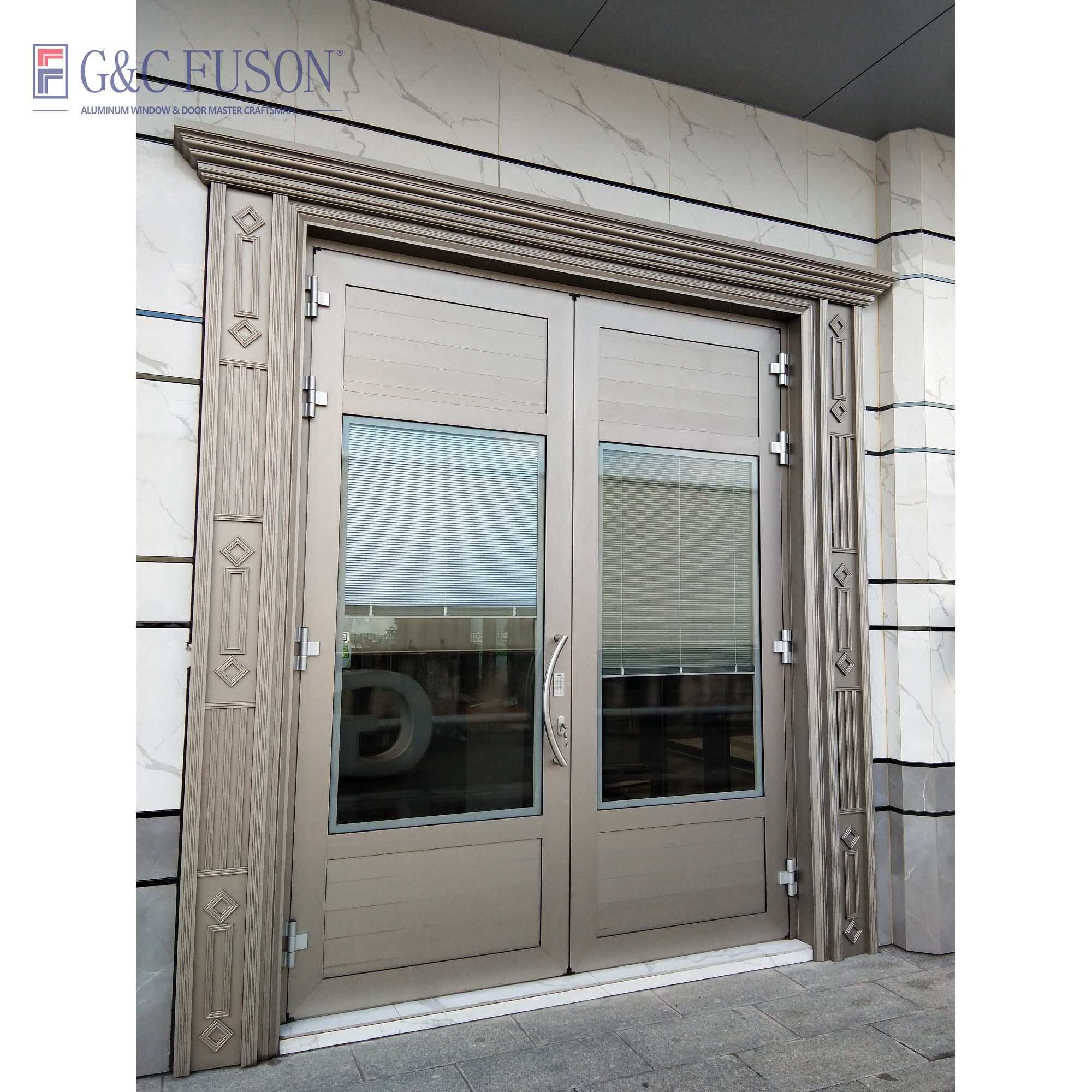 Fuson New Fashion Luxury Aluminum Casement Door And Aluminium Swing Door For Residential Commercial Aluminium Glass Door