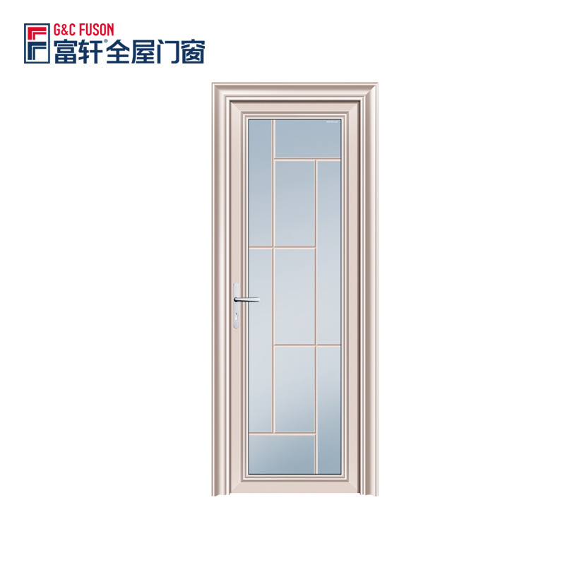 Fuson Brand New High Quality Factory Price Security Entry Door Hurricane Proof Windproof Aluminum Frame Glass Casement Door