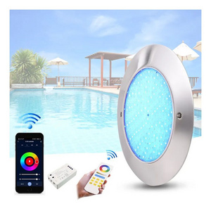 Remote Control Thin   304/316 Stainless Steel RGB IP68 Waterproof LED Swimming Pool Underwater LED Light