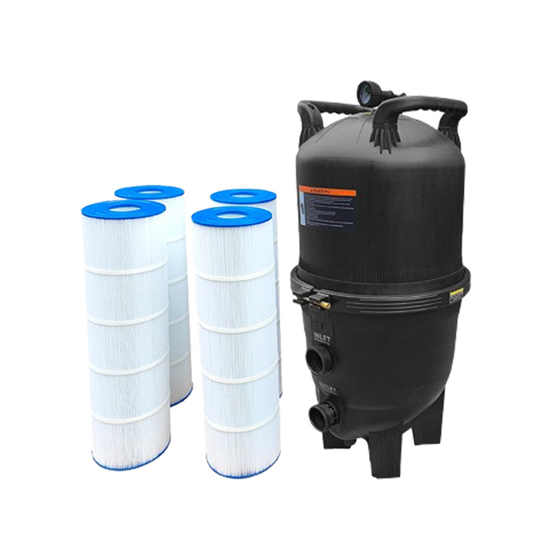 Cartridge pool filter inground swimming pool filtration system for bracket pool