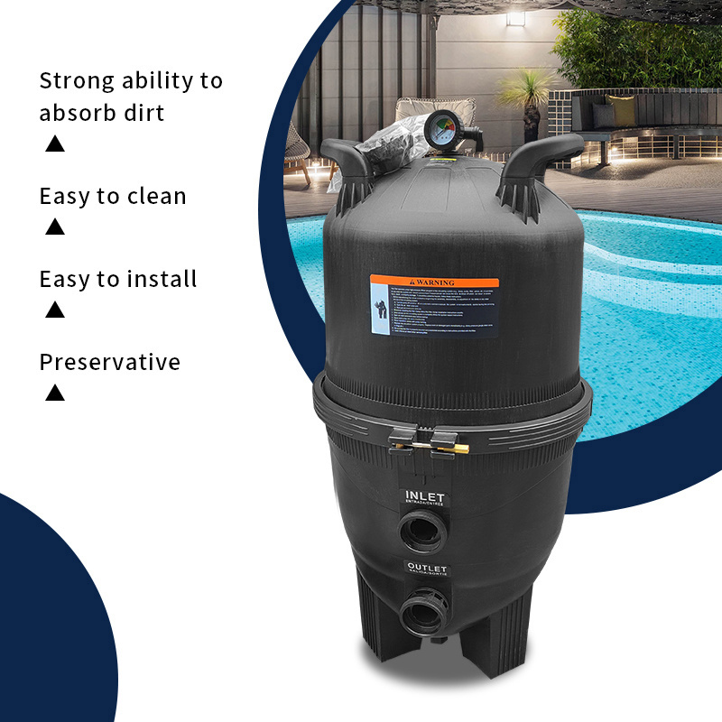 Cartridge pool filter inground swimming pool filtration system for bracket pool