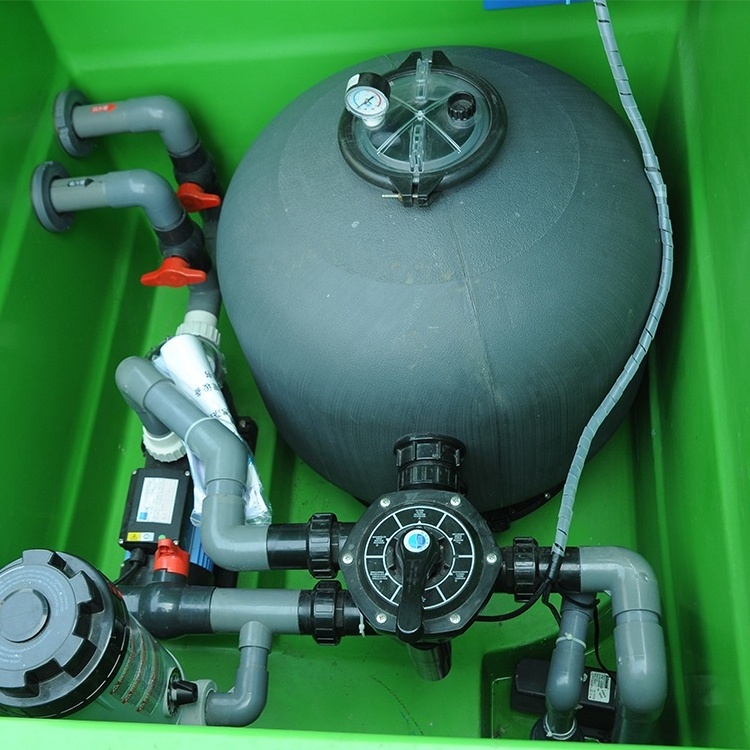 Underground pool filter system inground fiberglass sand filter with pump for swimming pool