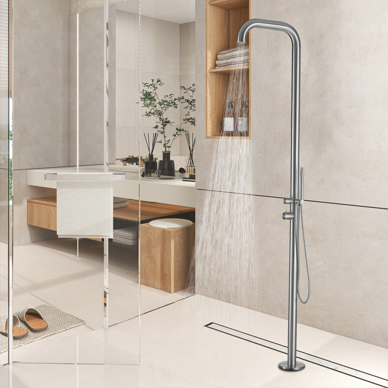 316L stainless steel shower set garden beach pool hot and cold shower column for outdoor