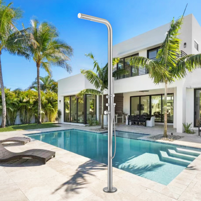 High Quality outdoor stainless steel 316L shower floor outdoor shower column for swimming pool