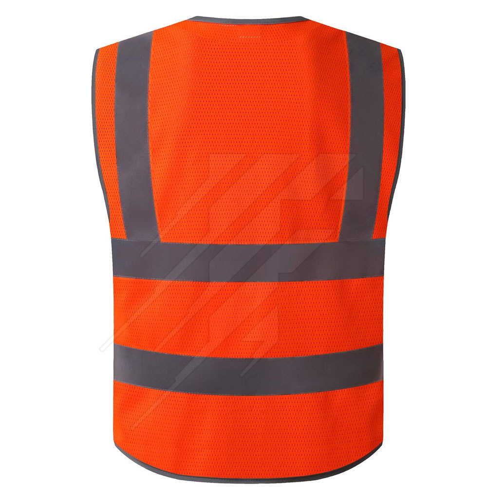 Factory Wholesale Hi Vis Vest Adult polyester mesh Safety vest Reflector Construction High Visibility Reflective Vest