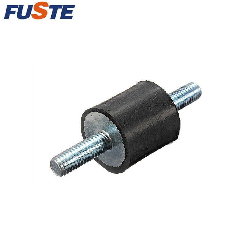 Molded car buffer rubber shock absorber with metal insert