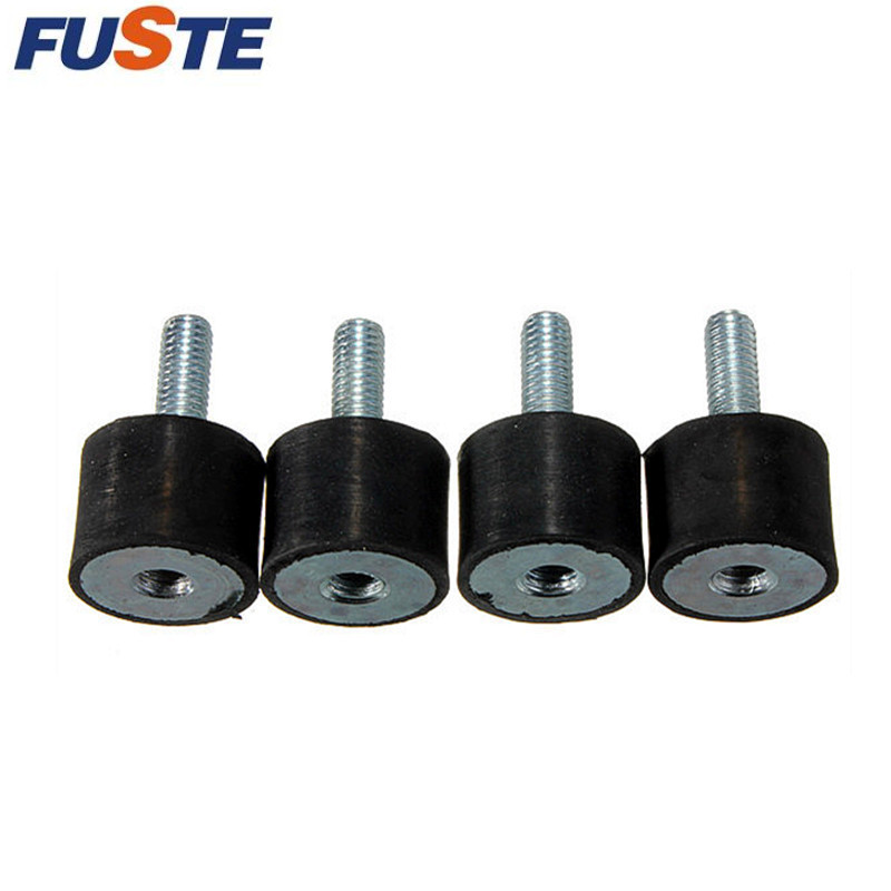 Molded car buffer rubber shock absorber with metal insert