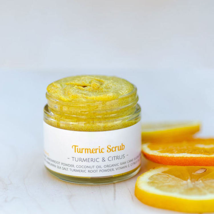 Private Label Exfoliating Hydrating Turmeric Body Scrub Face Scrub Foot Scrub Dead Skin Remover Body Exfoliator with Collagen