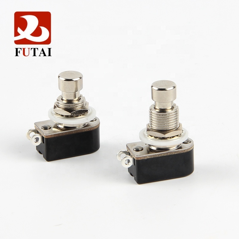 2Pin Soldering Terminal SPST NO Momentary Function Pedal Push Button Inline Foot Switch Soft Switch for Effects Pedal Footswitch