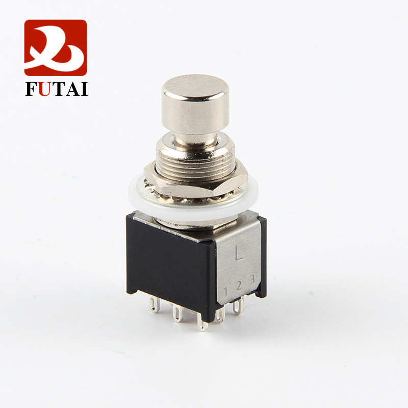 True Bypass 3PDT Foot Switch 9Pin Solder Small mini Foot Pedal Switch For Guitar Effects Stompbox