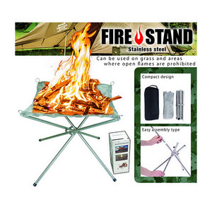 Camping trip parties metal steel outdoor grill bbq stove stand fire pit