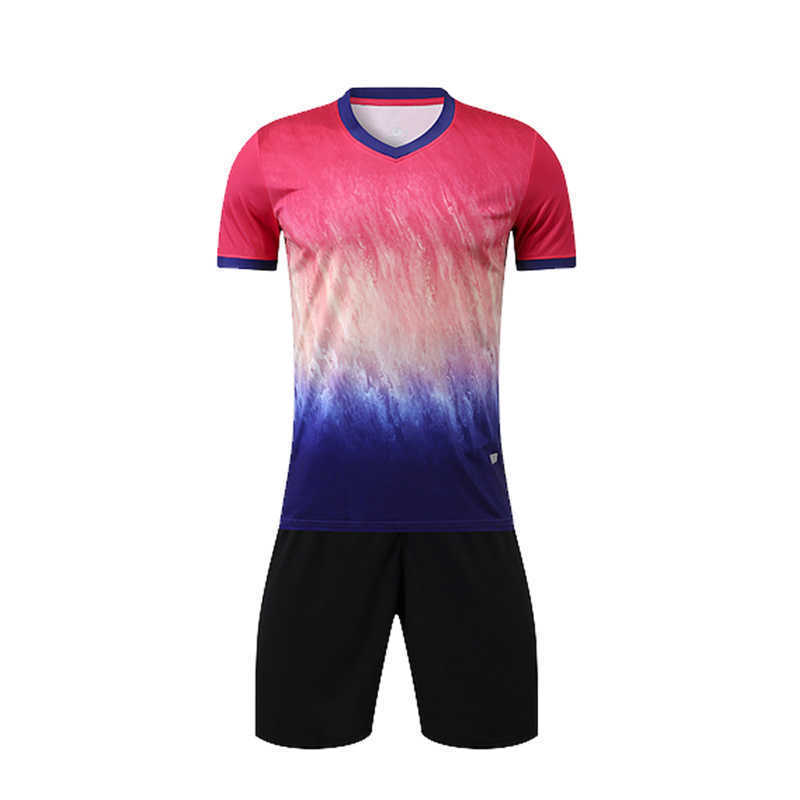 Functional Wear Cheap Soccer Jersey Set Wholesale Blank Style Sublimation Personalized Customization Sportswear Blue White