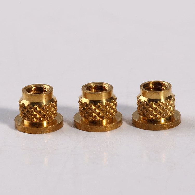 Factory Oem Custom Knurled Flange Plastics Inserts Nuts Brass Threaded Insert Nut for Plastics Heat/ultrasonic Installation