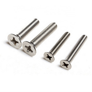 304 316 stainless steel ANSI B18.6.3F Cross recessed screw flat countersunk head machine screws