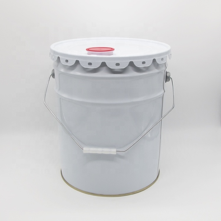 Factory price custom printing 10 15 18 20 liter empty metal paint pail steel drum paint bucket