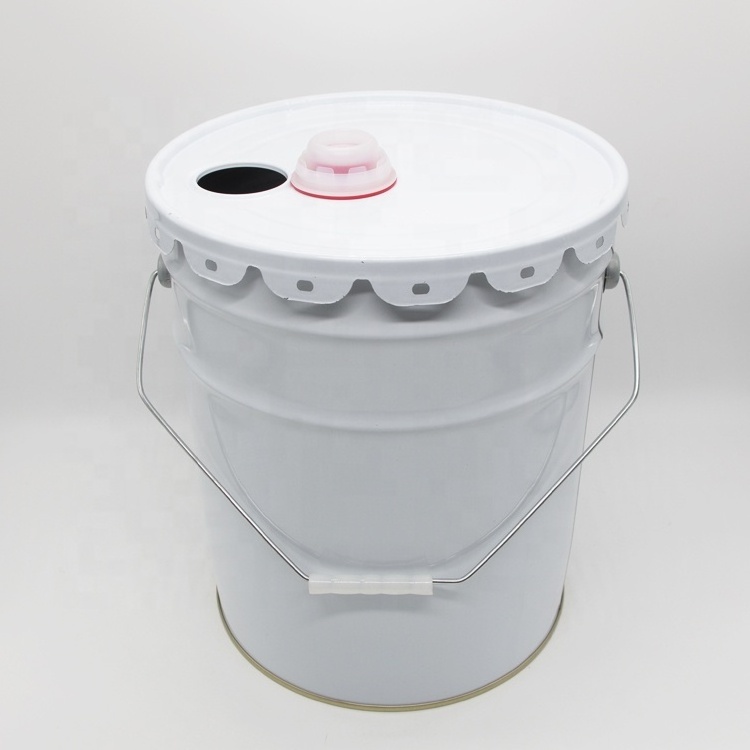 Factory price custom printing 10 15 18 20 liter empty metal paint pail steel drum paint bucket