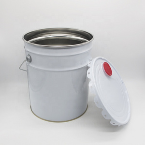 Factory price custom printing 10 15 18 20 liter empty metal paint pail steel drum paint bucket