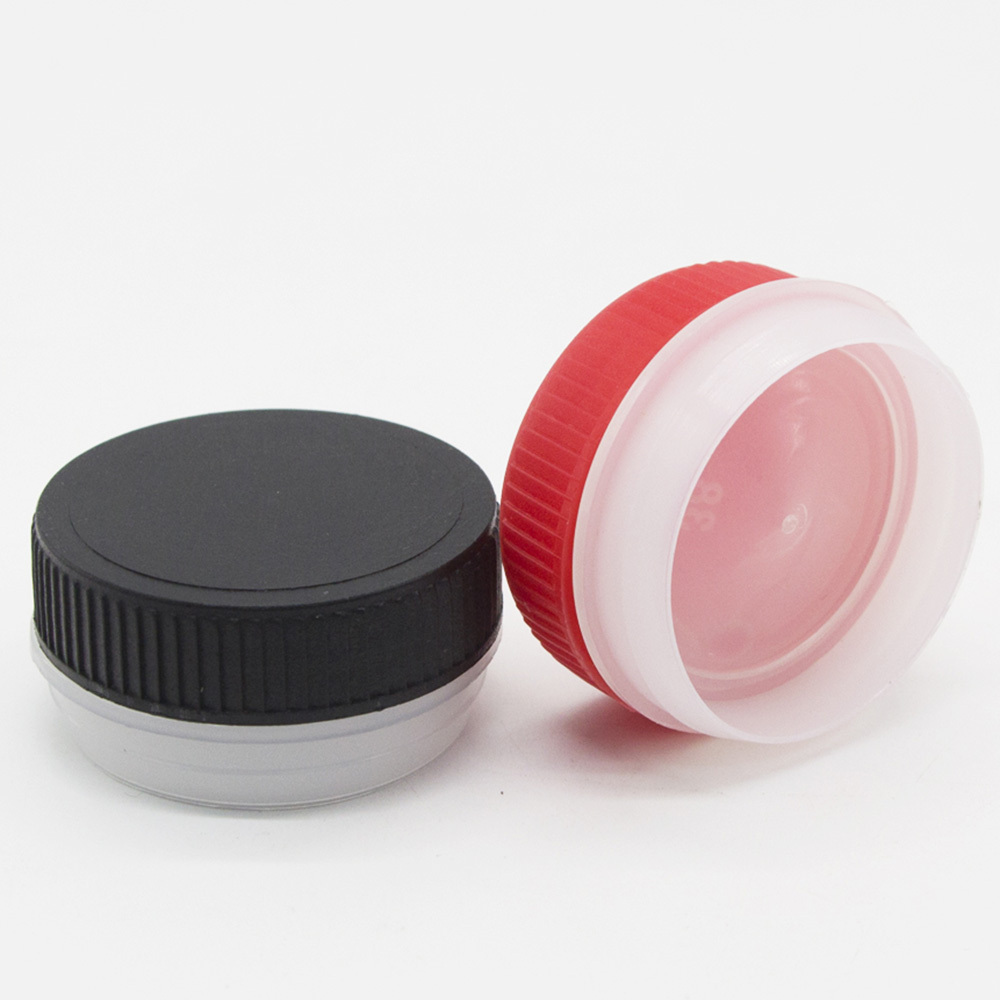 Futen plastic closure factory 57mm black hdpe din pour lids red hdpe plastic screw cap for glue fluid cans