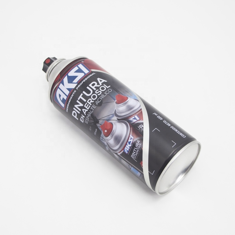 Futen tinplate can manufacturer refillable car art paint spray aerosol empty tin cans with actuator valve