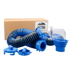 15FT RV Sewer Hose Kit fittings with Swivel Transparent Elbow