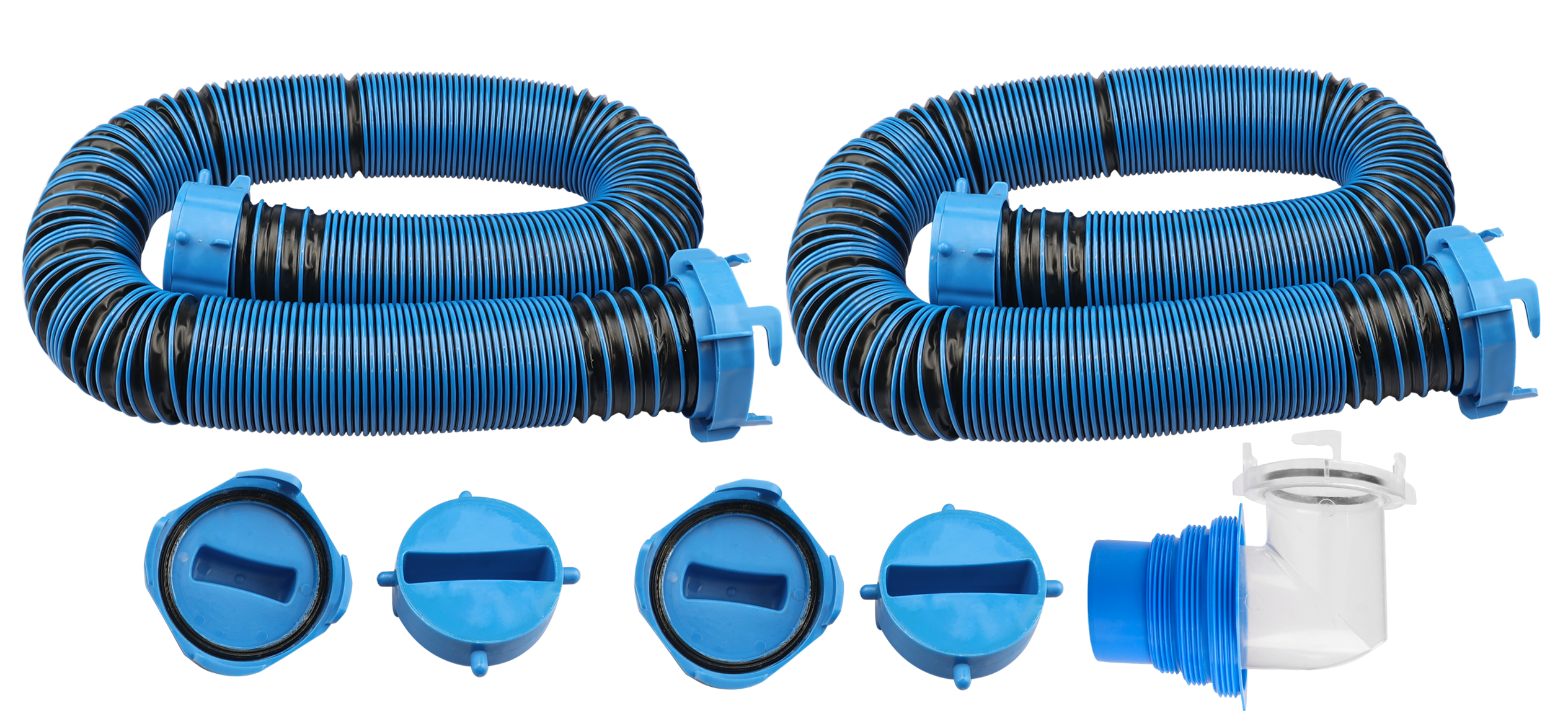 15FT RV Sewer Hose Kit fittings with Swivel Transparent Elbow