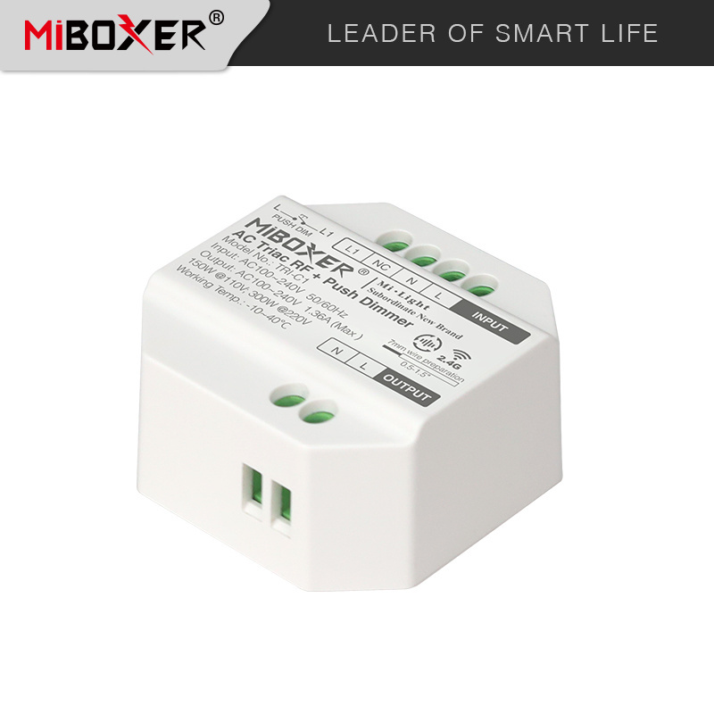 Miboxer Mi Light RF+Push Dimmer Trailing edge AC100~240V Tuya WiFi + RF + AC Triac Dimmer Voice control single color controller