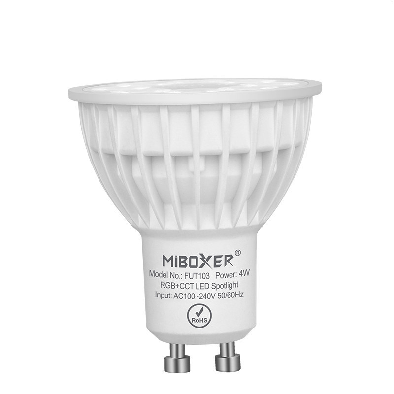 Milight miboxer AC85-265V 4W GU10 RGB+CCT LED Dimmable LED Spotlight Bulb FUT103 2.4G Wireless Remote Control FUT092 FUT089