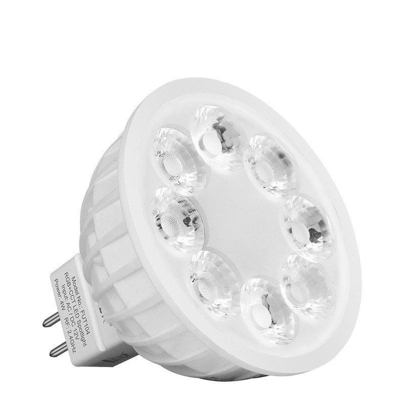 Mi light Miboxer FUT104 4W MR16 RGB+CCT Smart LED Spotlight DC12V Dimmable Full color Led Bulbs 2.4G wireless control