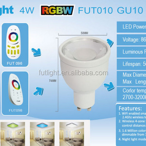 MIi.light wifi future light bulb GU10 RGBW color changing led bulb smartphone and remote control led gu10 bulb